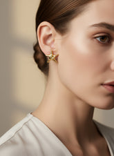 Golden Starfish Studs